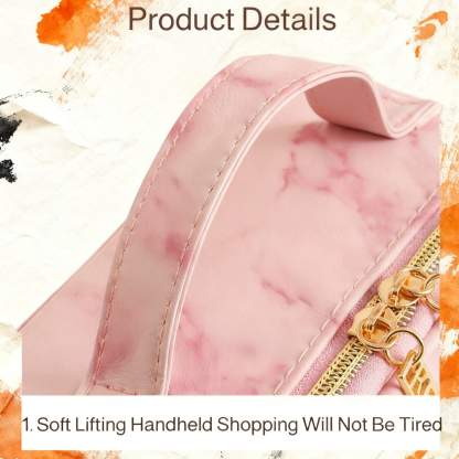  Large Capacity Marble Pattern Travel Cosmetic Bag