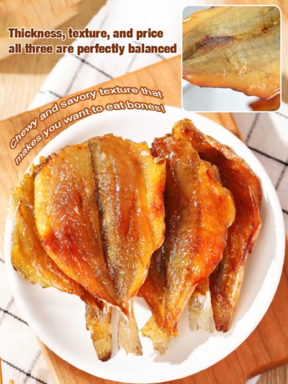 【Wild Deep Sea Yellow Fish Chips】Low-temp Roasted, Not Deep-fried.So Crispy It'll Make the Bones Crunch!