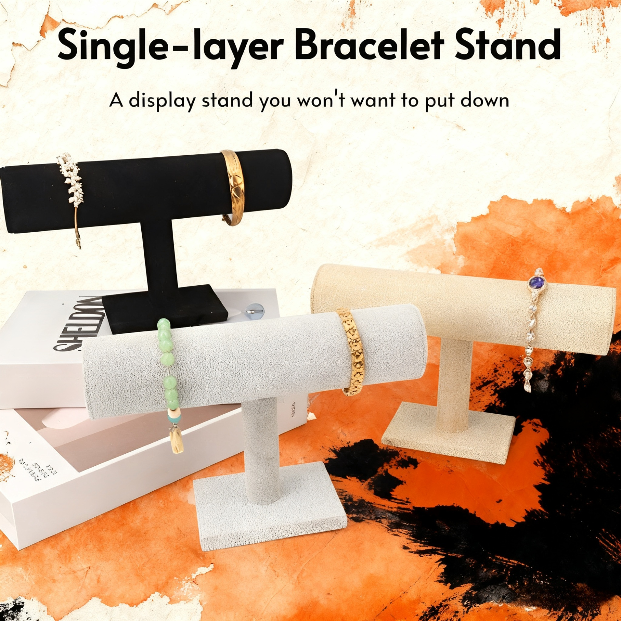 Velvet Single-Layer Watch Stand Jewelry Display Rack