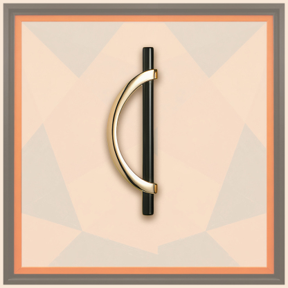 High-End Zinc Alloy Semi-Circular Cabinet Drawer Handle