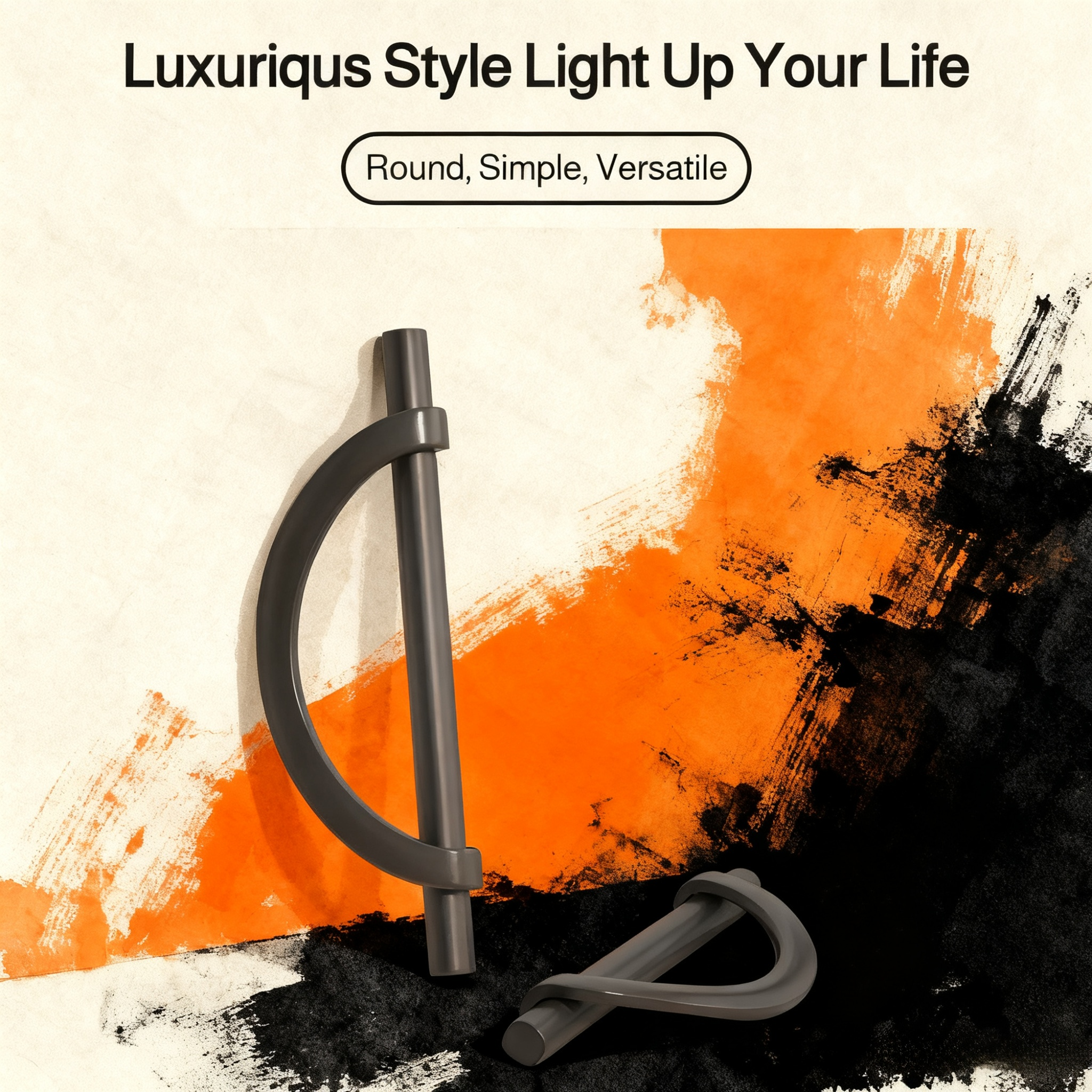 High-End Zinc Alloy Semi-Circular Cabinet Drawer Handle