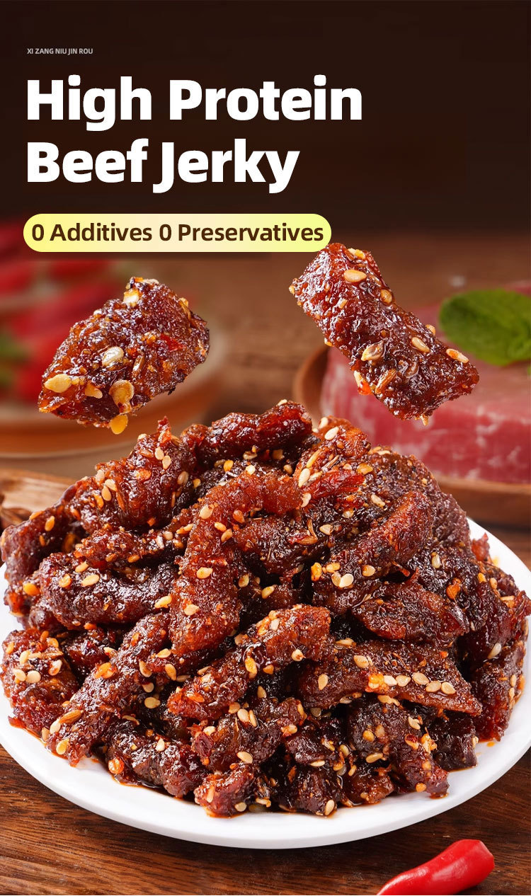 【Chosen by Millions of Families】100% Premium Golden Sun-Dried Beef Jerky ❤️ Zero Additives❤️ Dangerously Addictive!