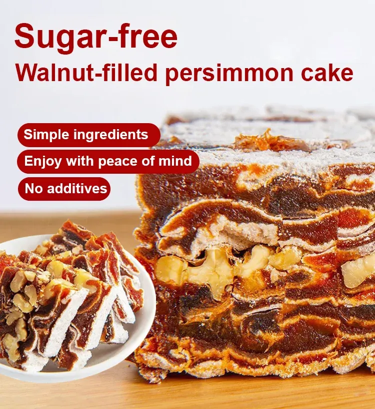 【Family Snack for Just $0.30 a Day!】Sweet & Crispy Persimmon Walnut Pie❤️Zero Additives