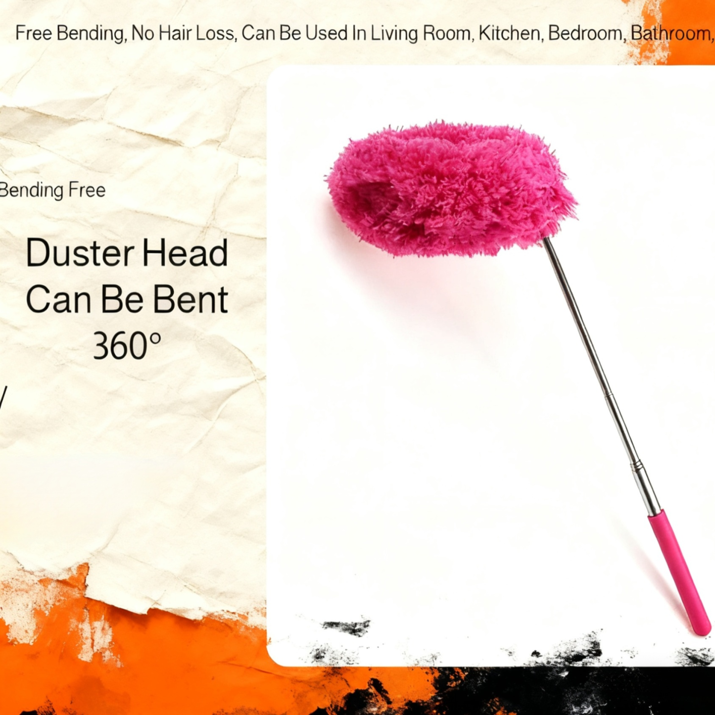 Mini Telescopic Fiber Duster with Round Head