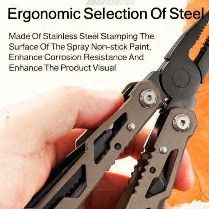 Outdoor Foldable Stainless Steel Multi-Functional Pliers