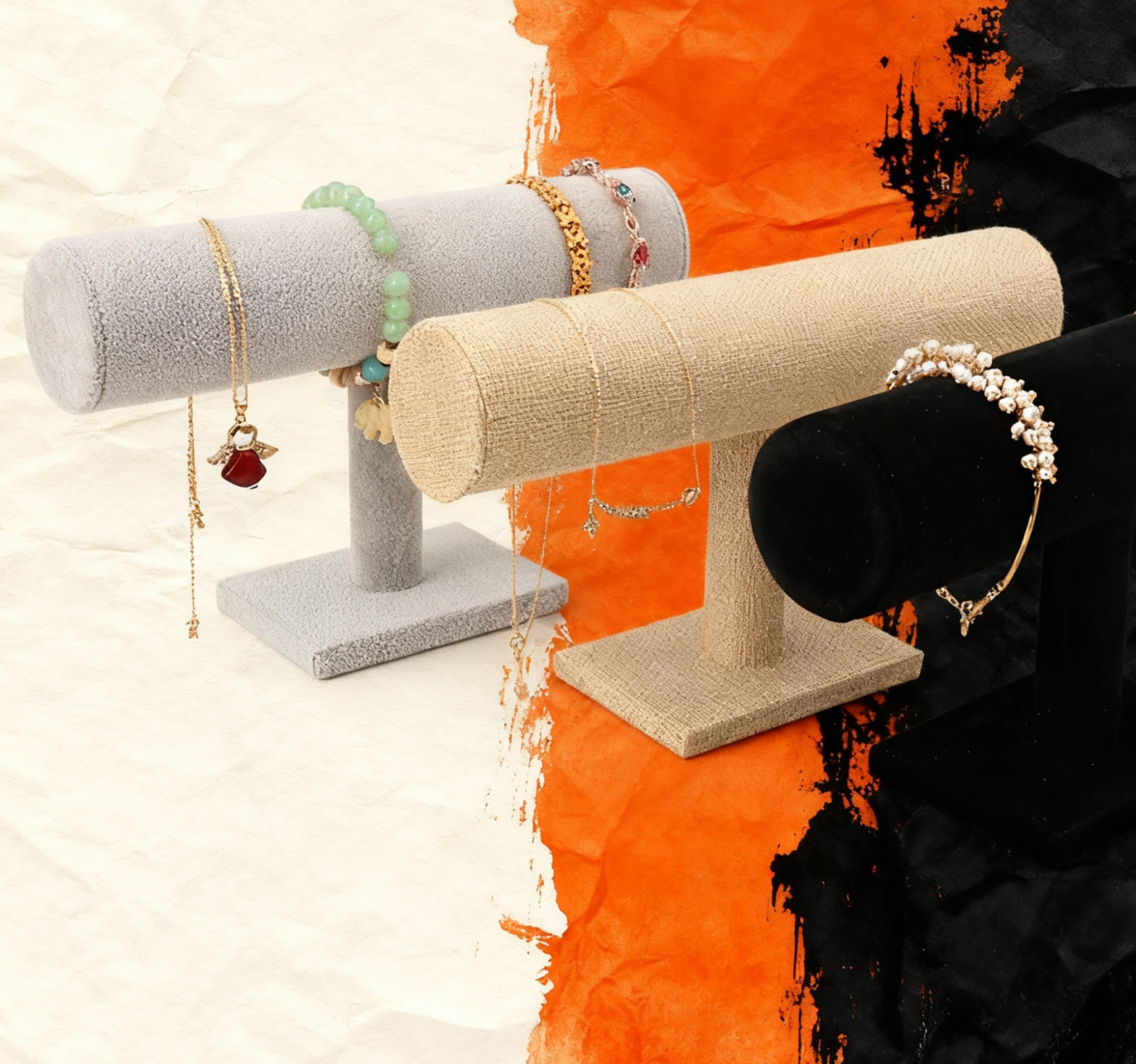 Velvet Single-Layer Watch Stand Jewelry Display Rack