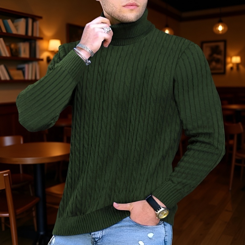 Férfi pulóver viselet téli időjáráshoz