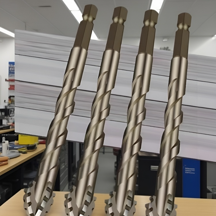 Broca excéntrica de carburo de tungsteno con cuatro filos dentados