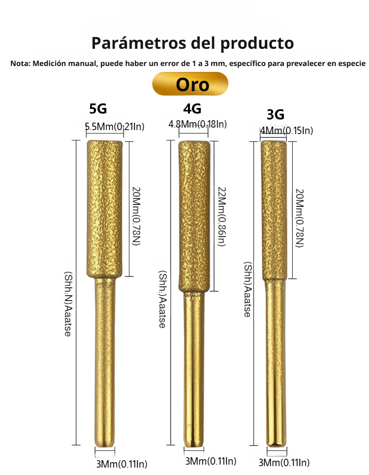 Vista lateral de afilador de cadenas para motosierra