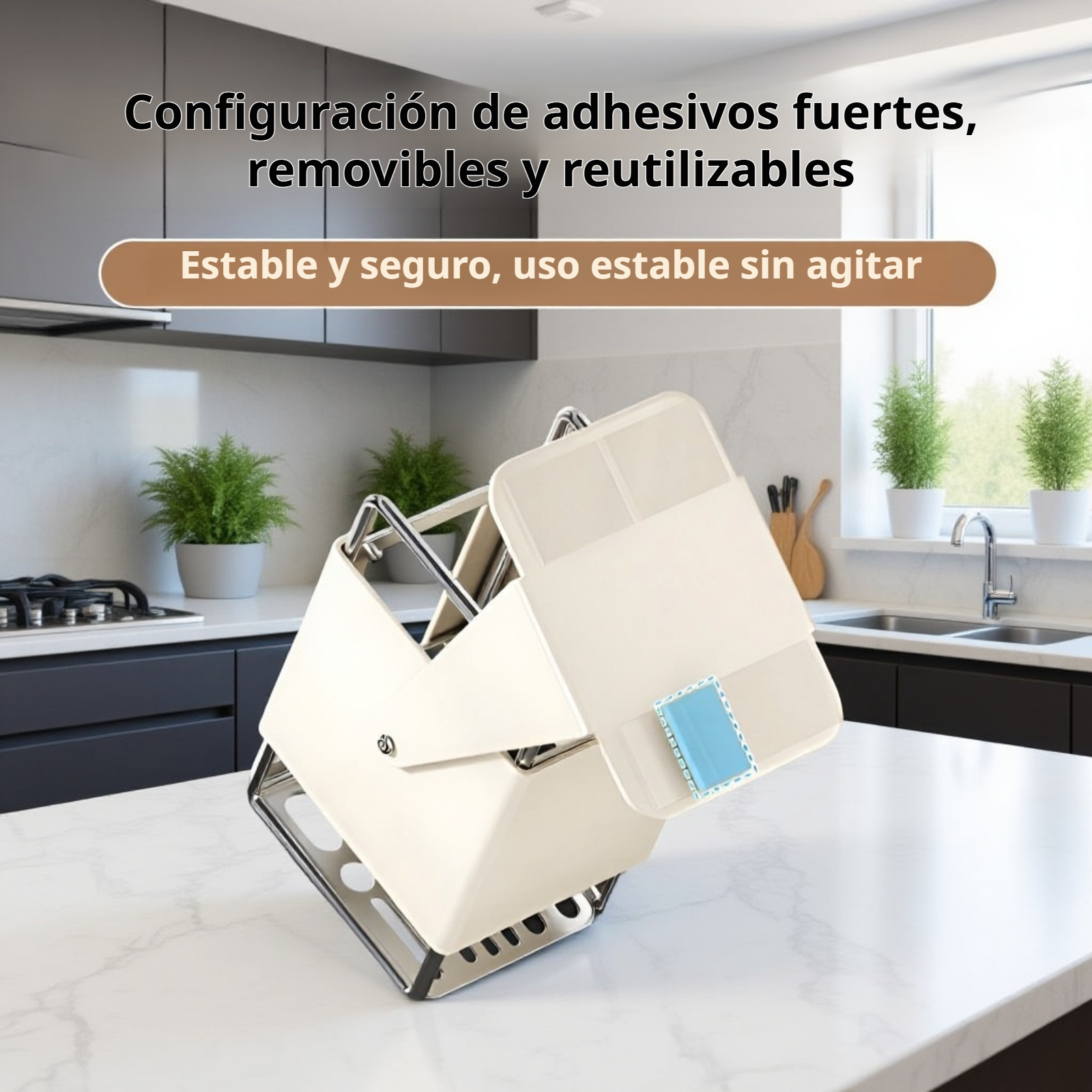 Porta cuchillos giratorio optimizando espacio en la cocina