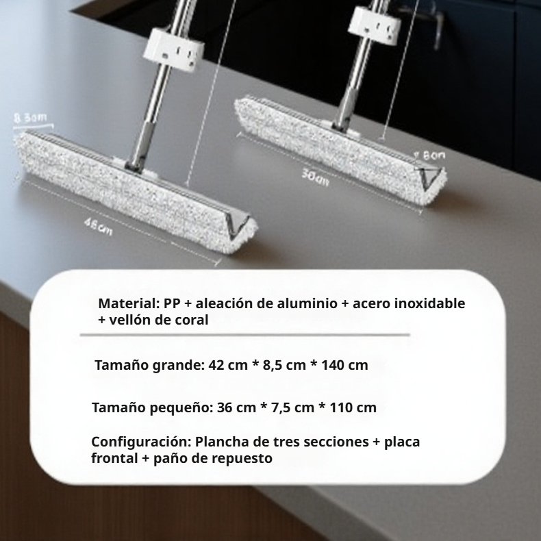 Mopa triangular de doble cara, sin necesidad de lavado a mano