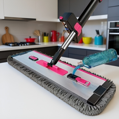 Mopa plana con iones de plata, desodorizante y apta para uso en seco y húmedo