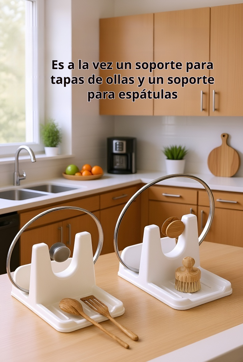 Organizador de tapa de olla y drenaje de cocina práctico