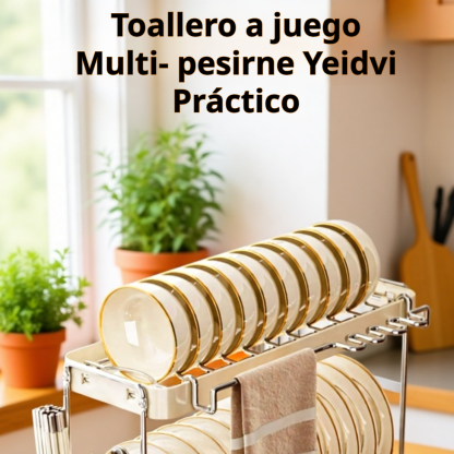 Escurridor de platos y cuencos de acero inoxidable