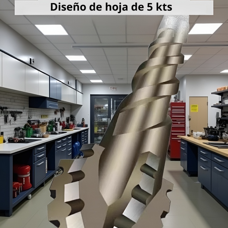 Broca excéntrica de carburo de tungsteno con cuatro filos dentados