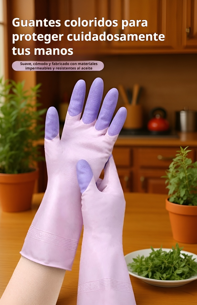 Guantes de limpieza resistentes al agua y aceite para el hogar