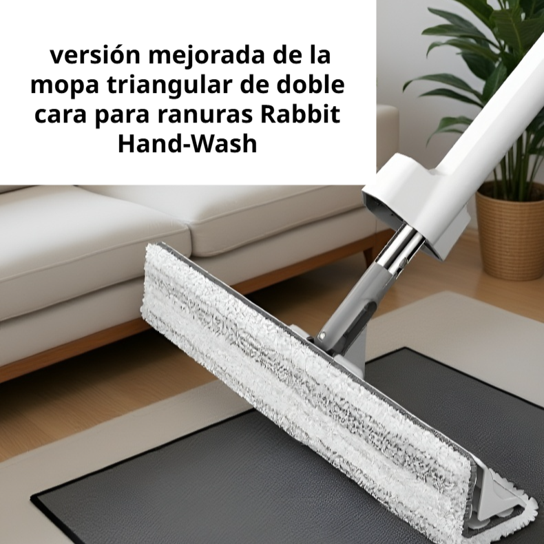 Mopa triangular de doble cara, sin necesidad de lavado a mano
