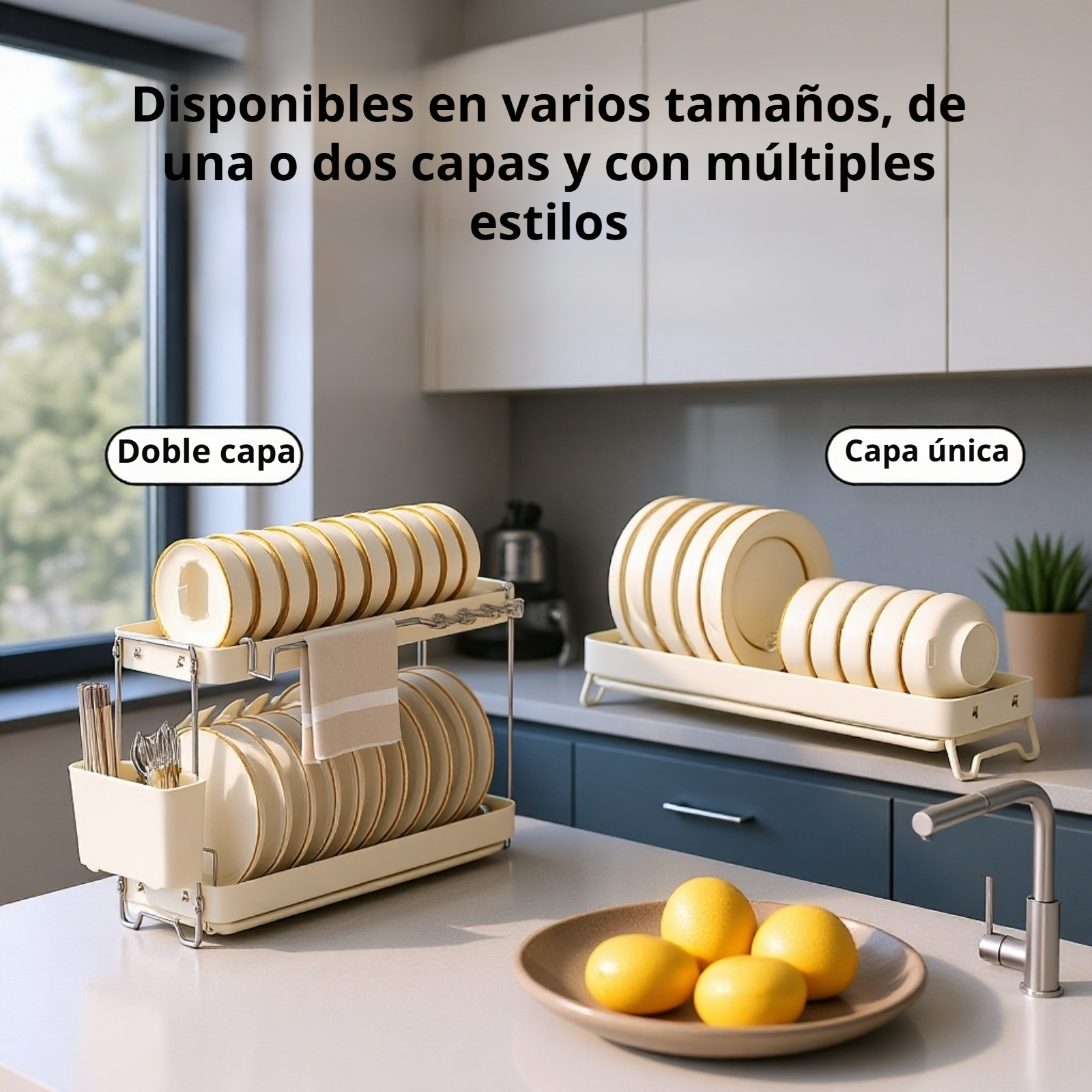 Escurridor de cuencos fácil de limpiar