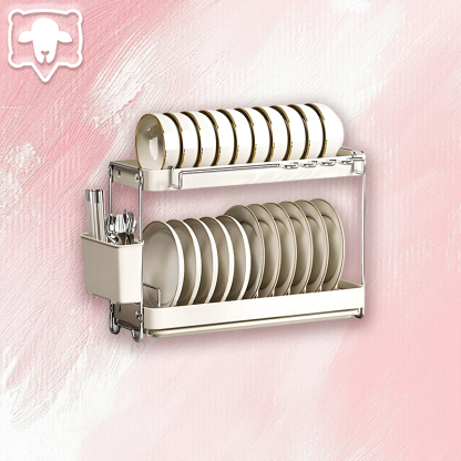Escurridor de platos y cuencos de acero inoxidable