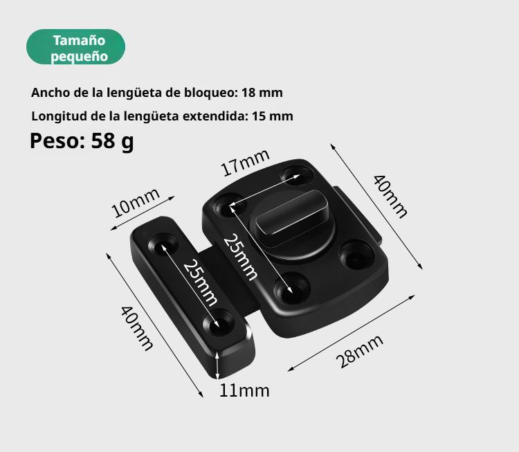 Diseño moderno del cerrojo giratorio de seguridad