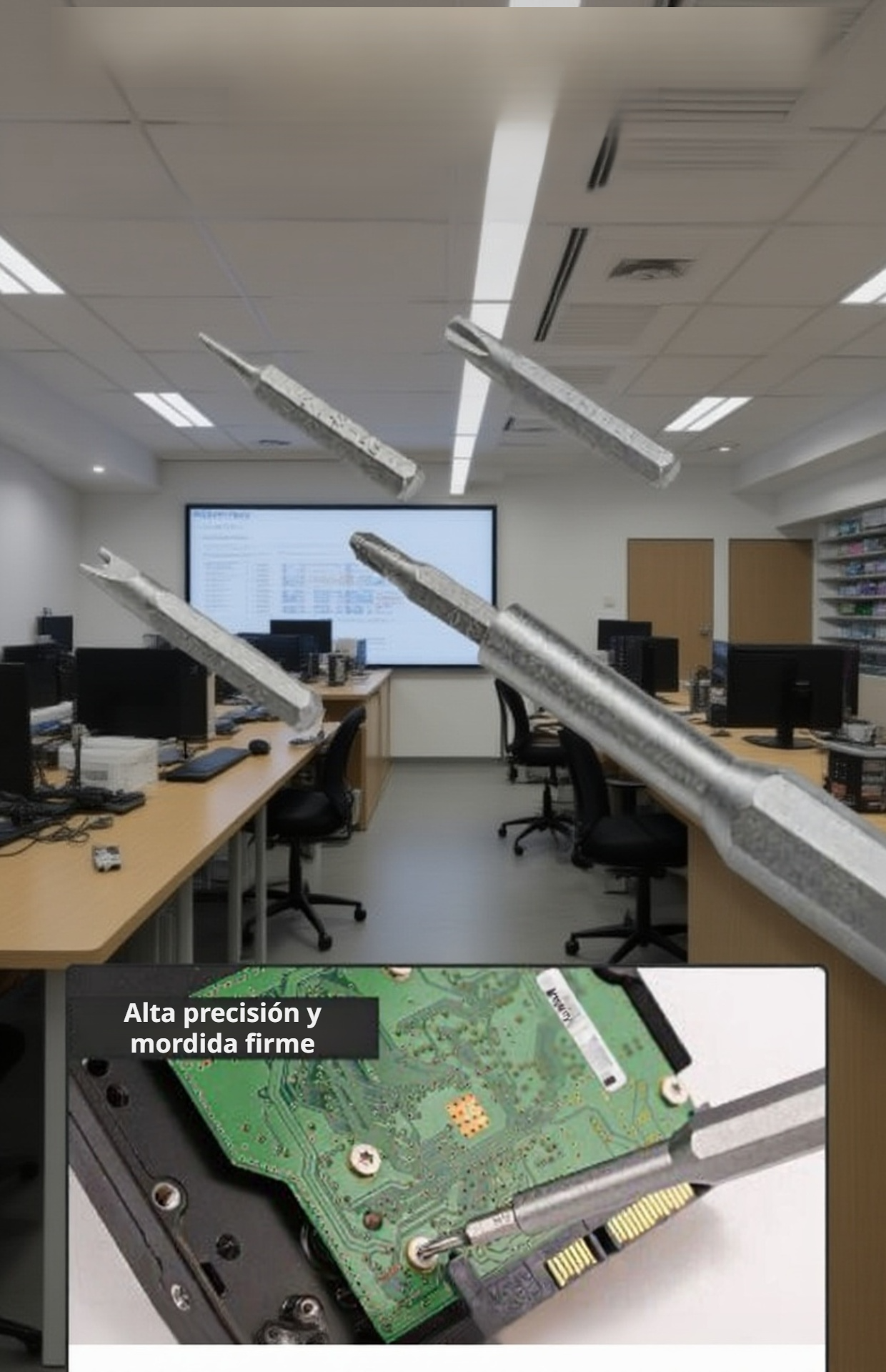 Caja compacta de destornilladores de precisión