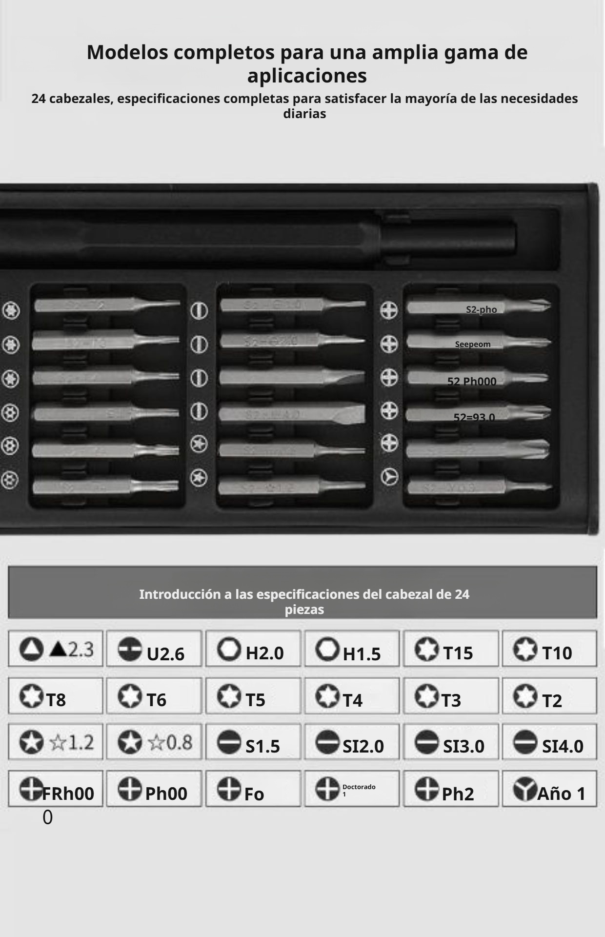 Kit completo de destornilladores para reparación electrónica