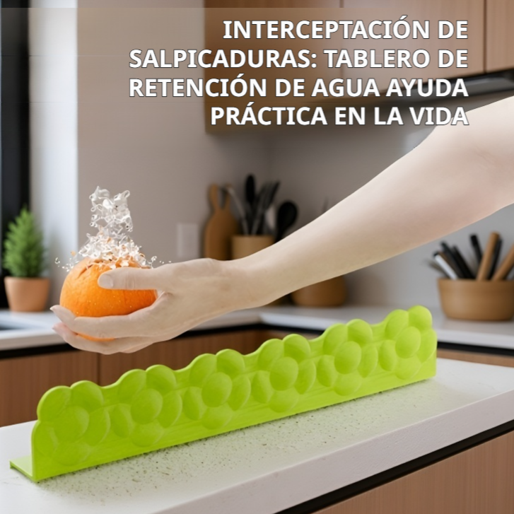 Barrera de silicona contra salpicaduras de agua