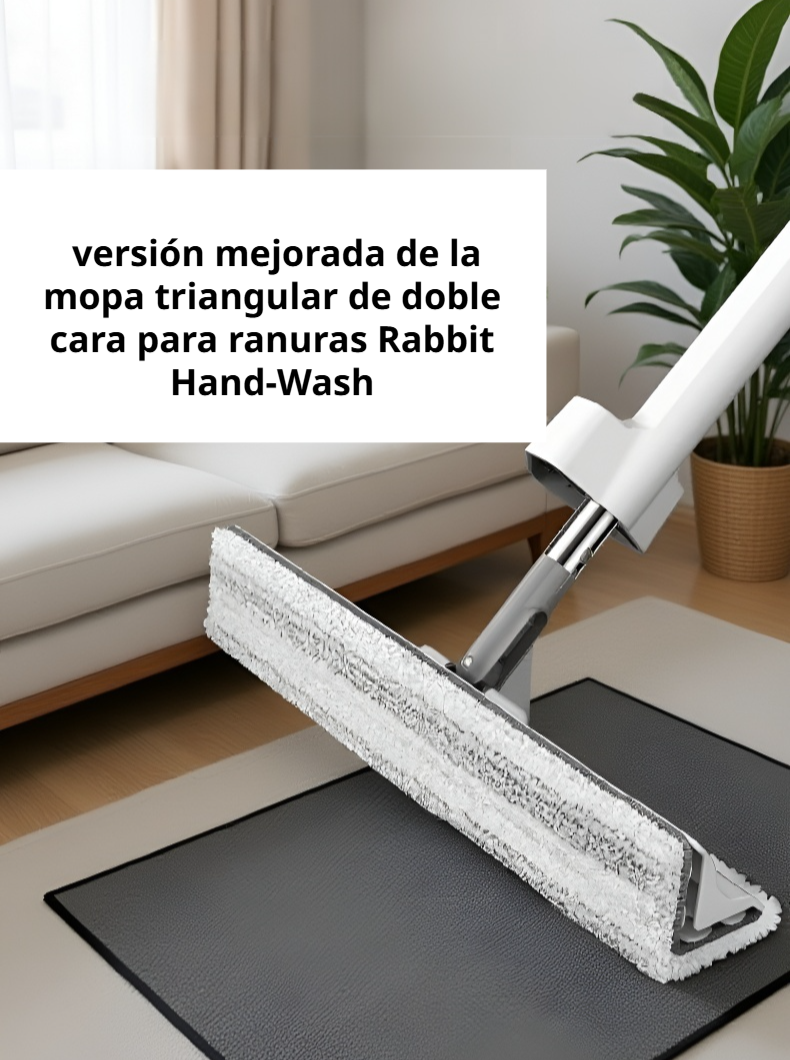 Mopa triangular de doble cara para limpieza eficiente