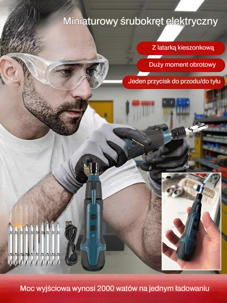  Profesjonalny zestaw elektrycznych wkrętaków akumulatorowych