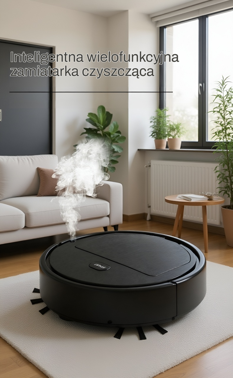 Automatyczny inteligentny mini robot sprzątający w akcji