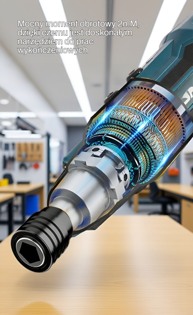 Bezprzewodowy wkrętak akumulatorowy w etui