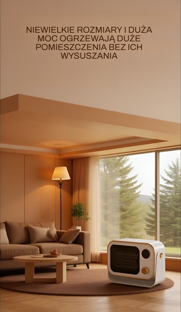 Energooszczędny grzejnik ceramiczny do biura