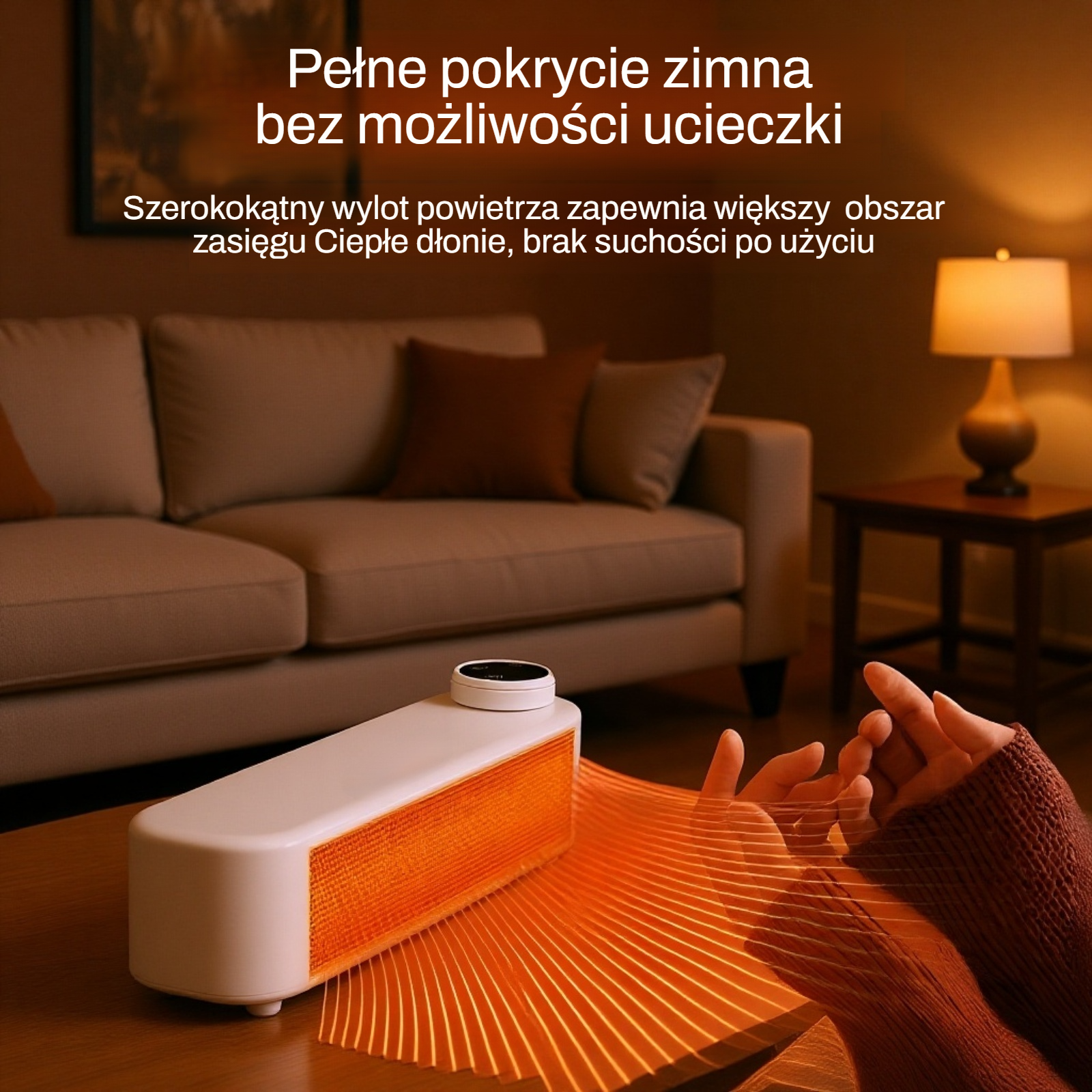 Mini cichy grzejnik biurkowy o niskiej mocy