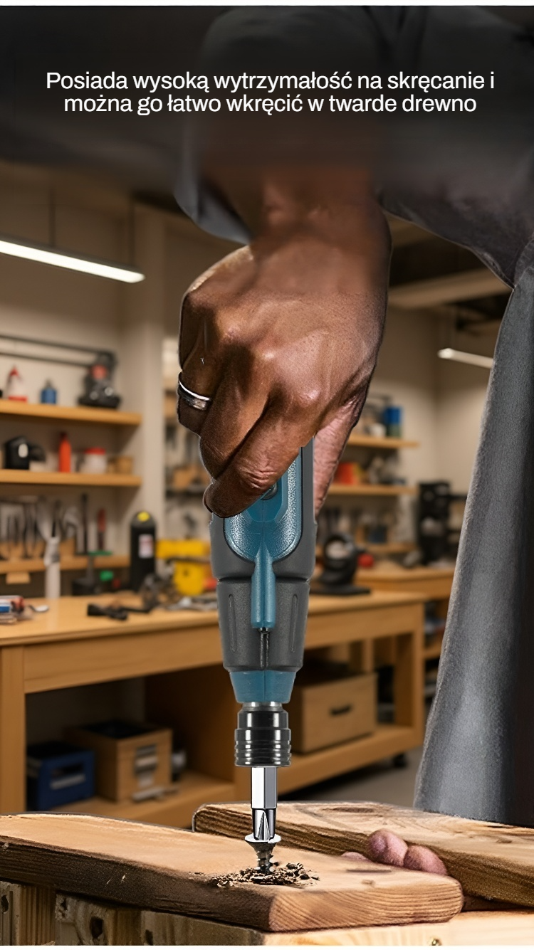 Wkrętak akumulatorowy podczas pracy