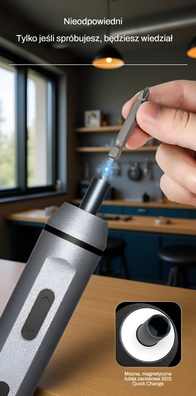 Wkrętak elektryczny z ergonomicznym uchwytem