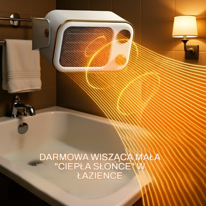 Ceramiczny grzejnik PTC naścienny, montaż bez wiercenia, cicha praca