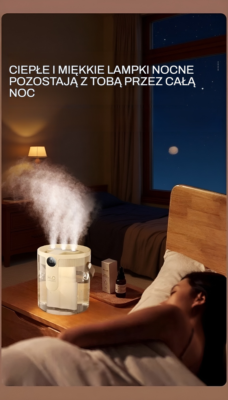 Cichy i wydajny nawilżacz powietrza