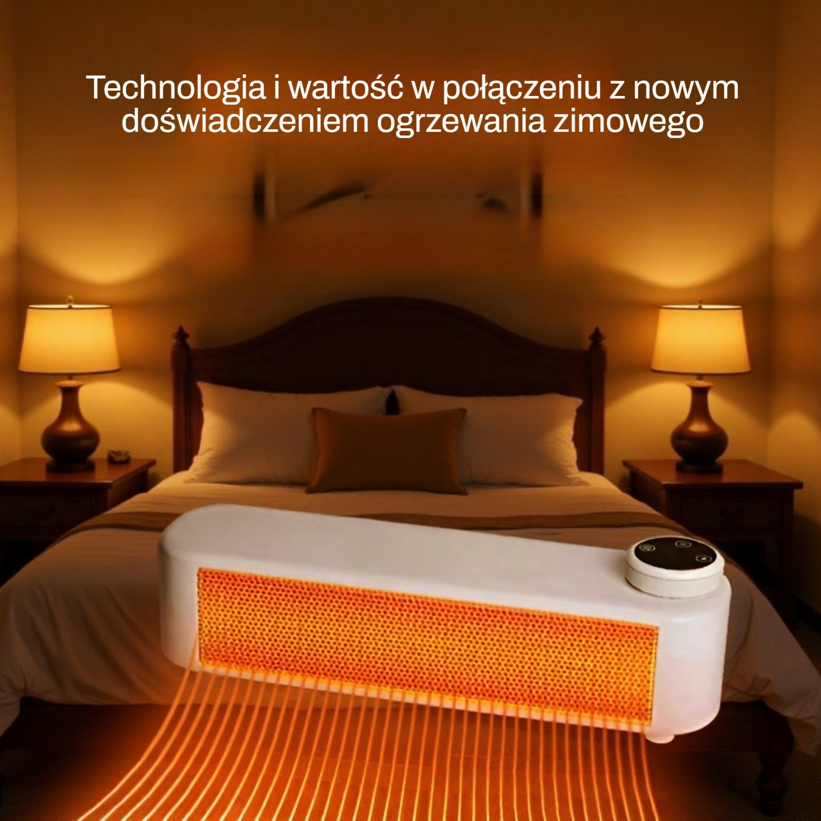 Mini cichy grzejnik biurkowy o niskiej mocy