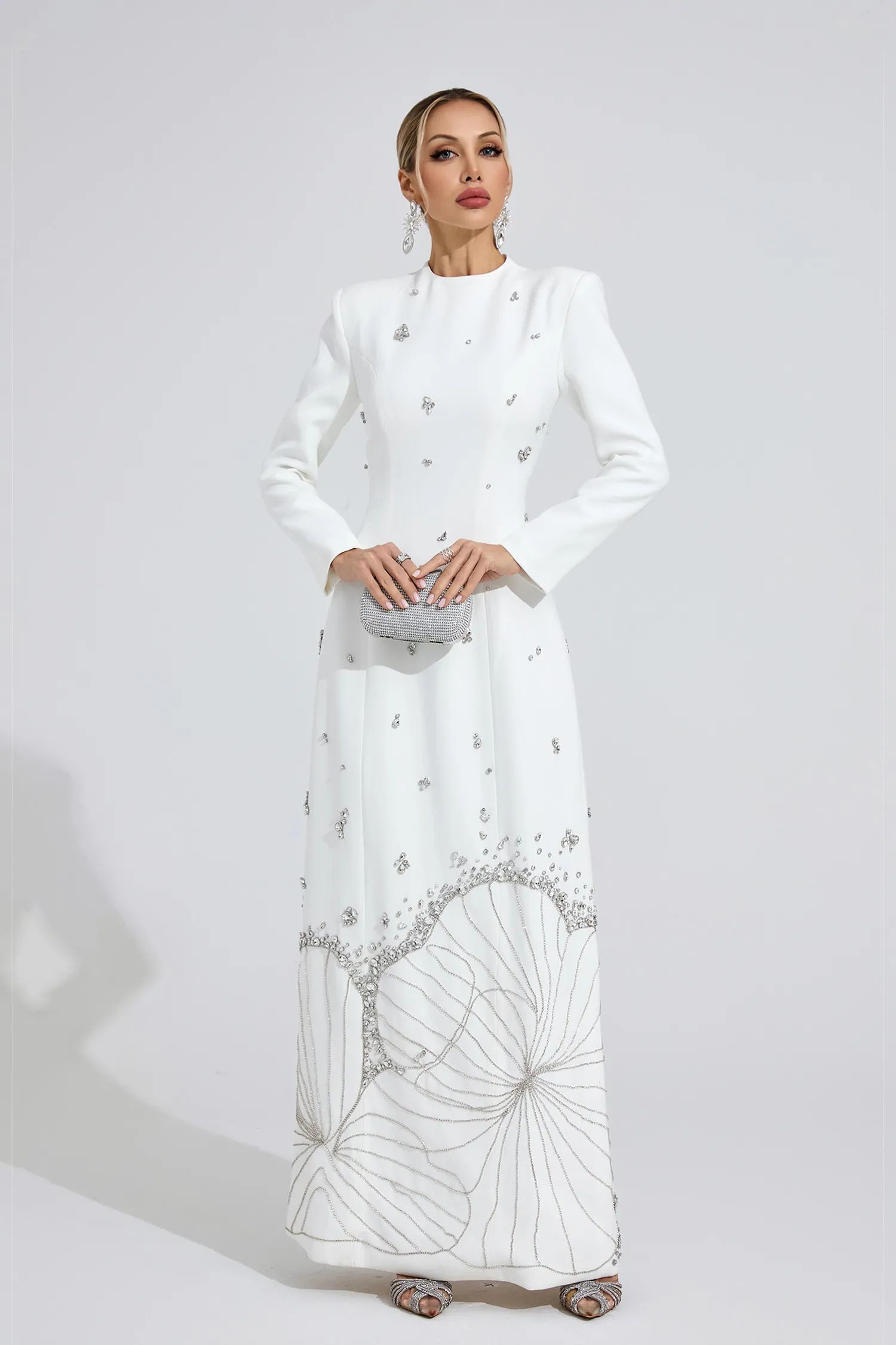 Annabel Black Fitted Long Dress