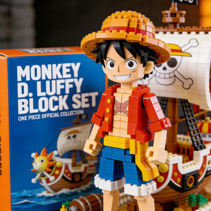 Monkey D. Luffy Pirate Ship Building Blocks Set – Anime Collectible Display Model