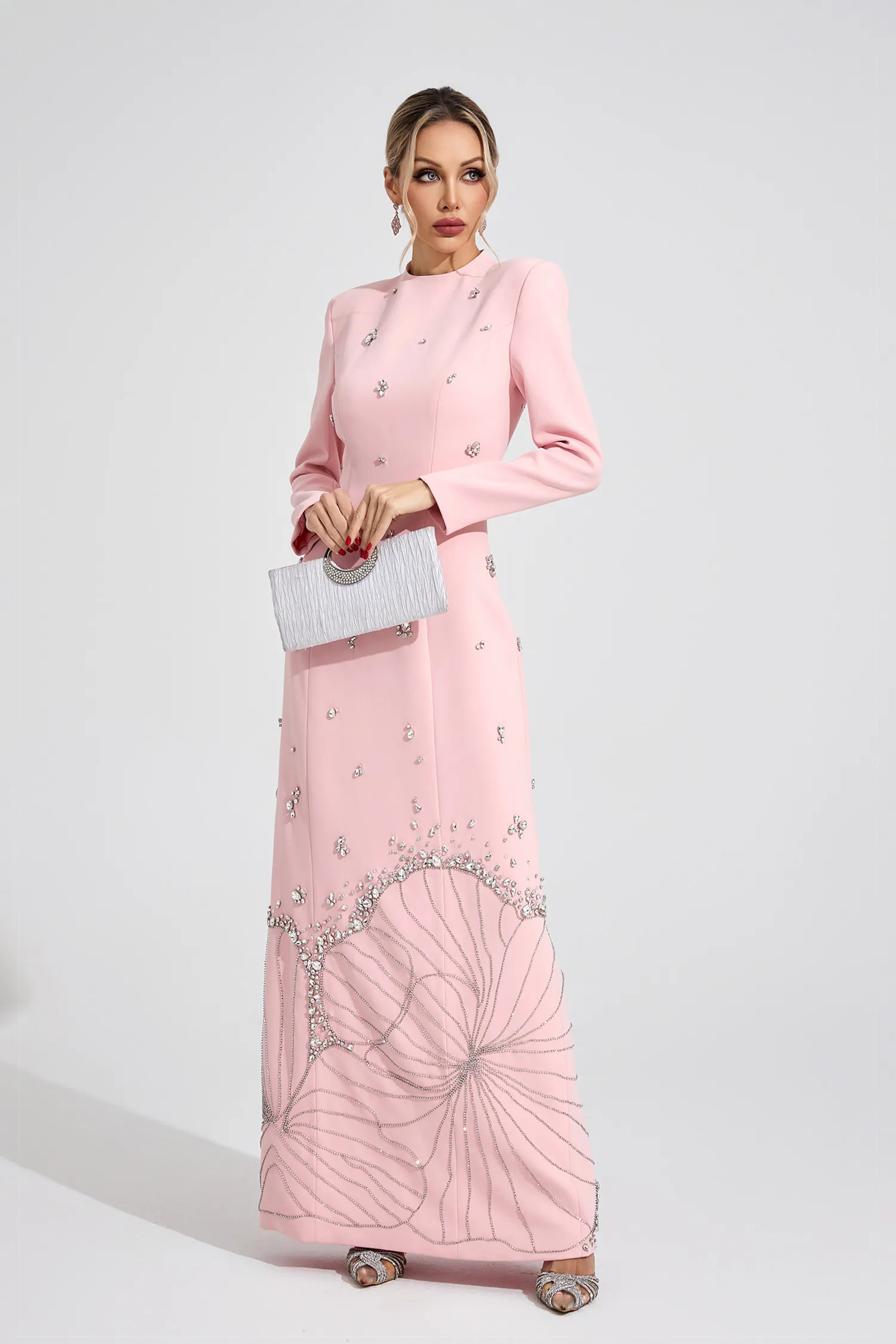 Annabel Black Fitted Long Dress