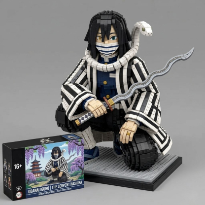 Demon Slayer Obanai Iguro Block Figure – Serpent Hashira Anime Brick Collectible