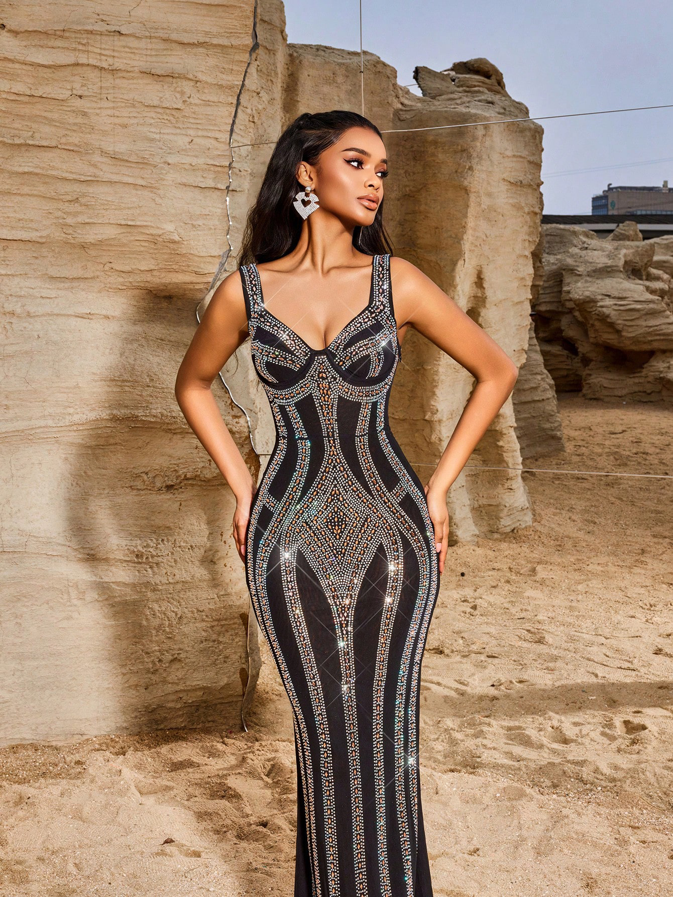 Annabel Black Off-Shoulder Dress