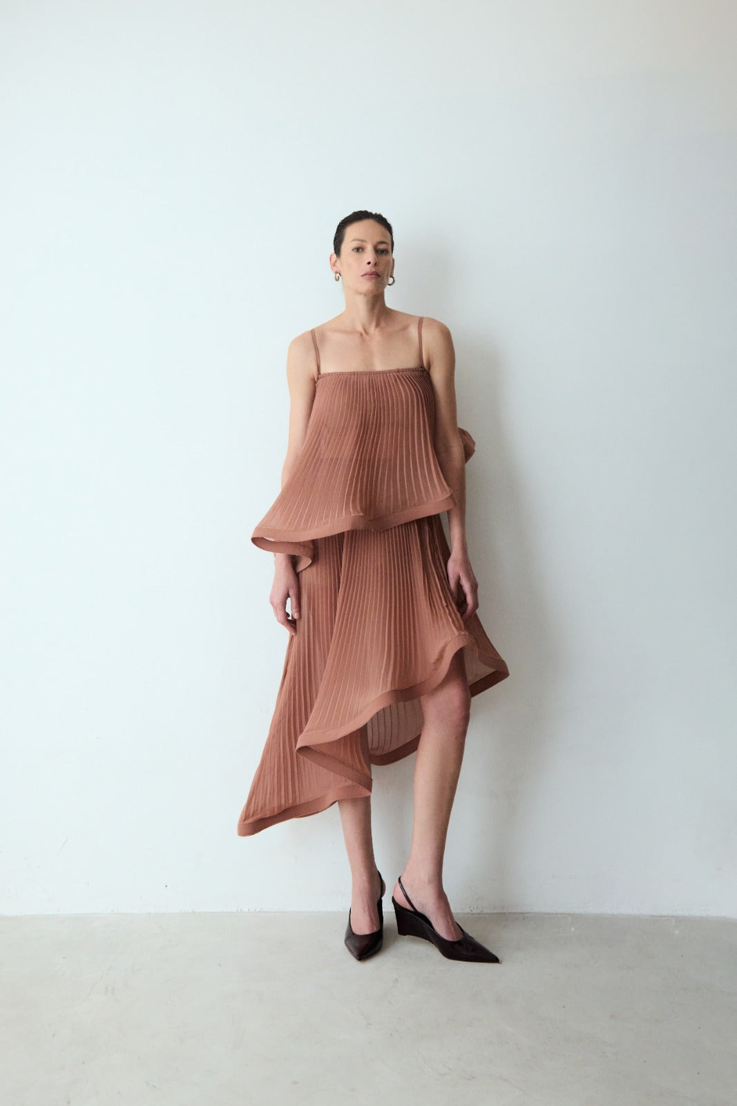 Ayla Brown Irregular Dress