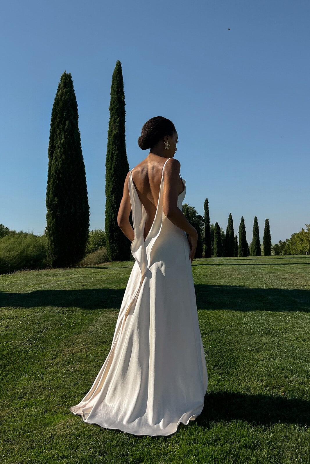 Beatrice White Backless Dress