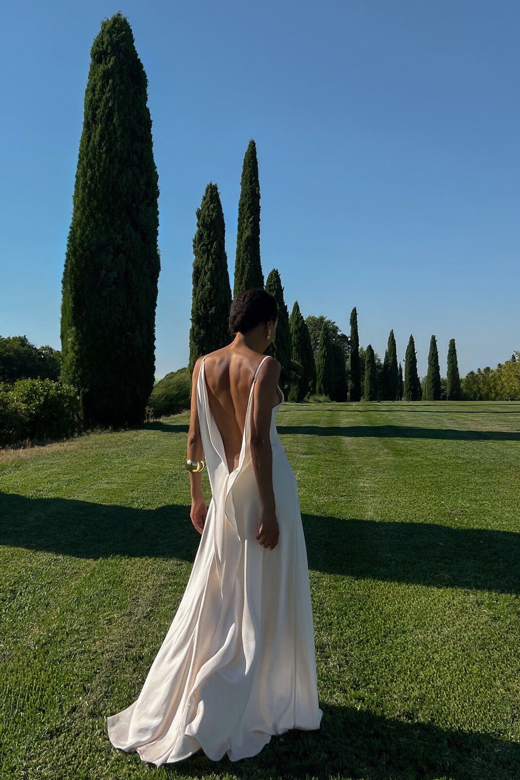 Beatrice White Backless Dress