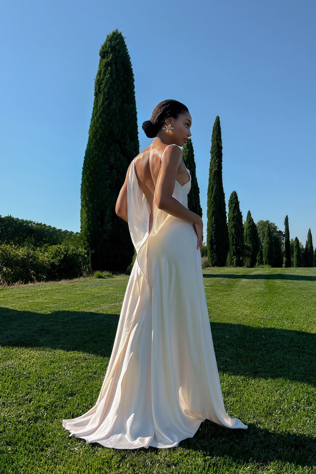 Beatrice White Backless Dress