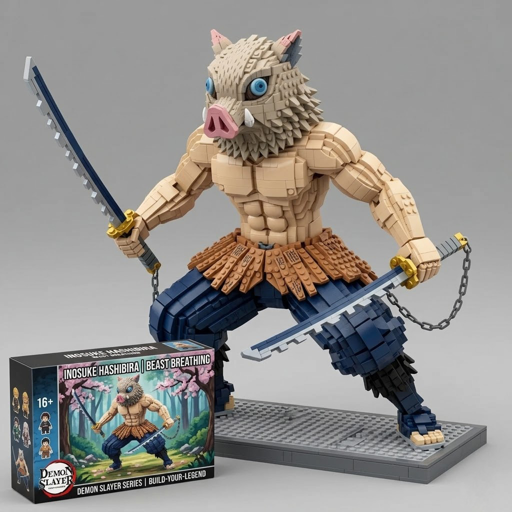 Demon Slayer Inosuke Block Figure