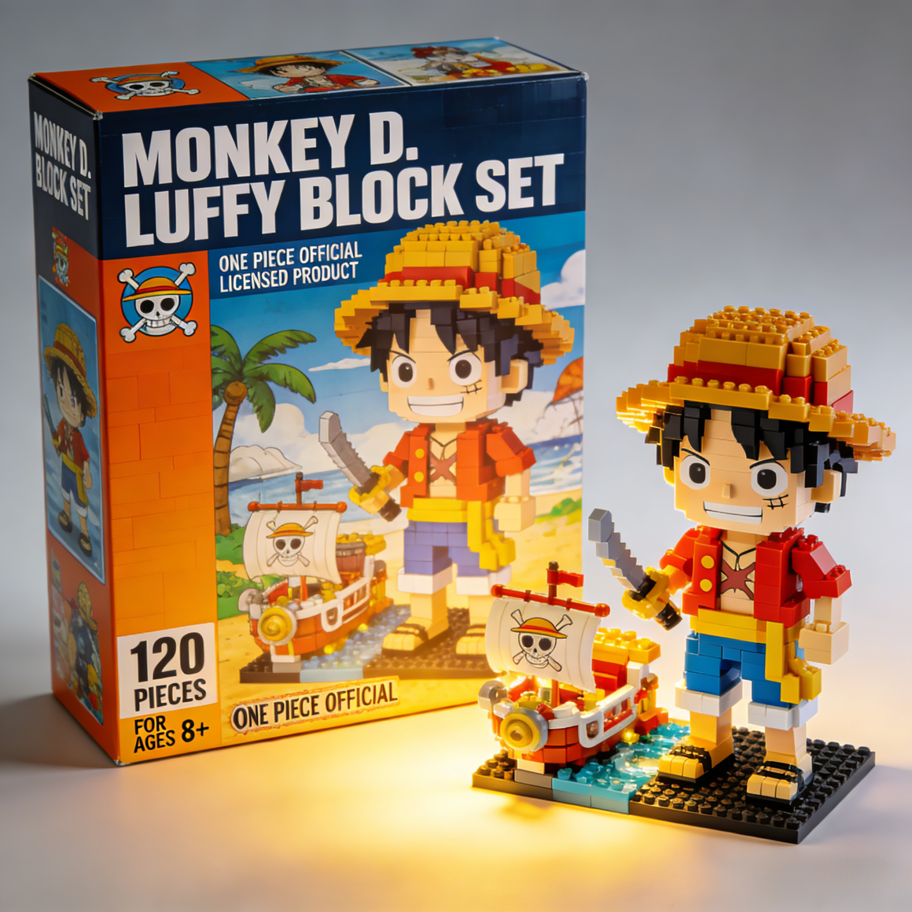 Monkey D. Luffy Pirate Ship Building Blocks Set – Anime Collectible Display Model