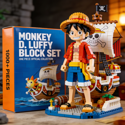Monkey D. Luffy Pirate Ship Building Blocks Set – Anime Collectible Display Model